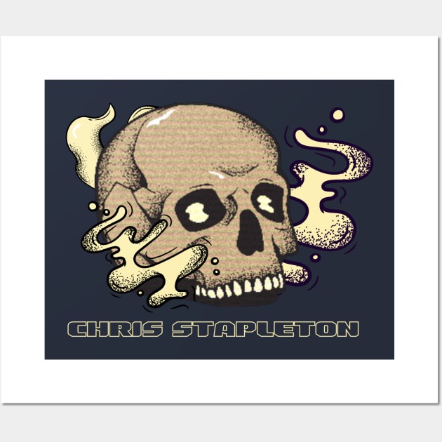 Chris stapleton skull Wall Art by Katab_Marbun